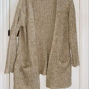 brown cardigan